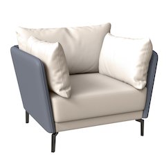 Luxify Collection Single Seater Sofa in Grey