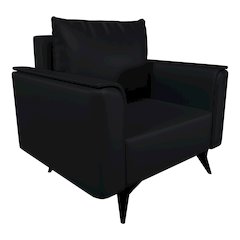 Rusk Collection Modern Single Seater Sofa In Black