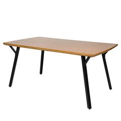 Ravenna Modern Rectangular Wood 63" Dining Table With Metal Y-Shaped Joint Legs