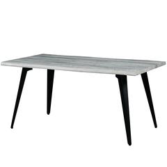 LeisureMod Ravenna Modern Rectangular Wood 63" Dining Table With Metal Legs RTM63GR