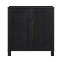 Chabot 28" Wide Rectangular Accent Cabinet in Black Grain