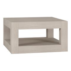 Hughes 32" Wide Square Coffee Table in Alder White