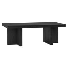 Dimitra 44" Wide Rectangular Coffee Table in Black Grain