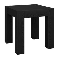 Langston 22" Wide Square Side Table in Black Grain
