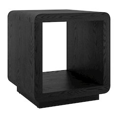 Henn&Hart 20" Modern Square End Table, Side Table, Nightstand with Plinth Base