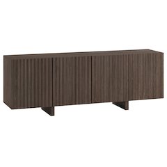 Henn&Hart Fluted TV Stand for TVs up to 75'' with 4 Ribbed Doors, 3 Storage