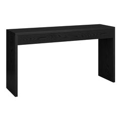 Lawrence 55" Wide Rectangular Console Table in Black Grain