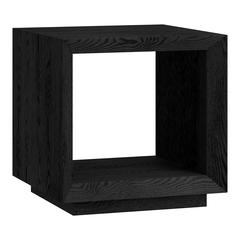 Tannen 22" Wide Rectangular Side Table in Black Grain