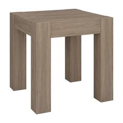 Langston 22" Wide Square Side Table in Antiqued Gray Oak