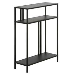 Cortland 22'' Wide Rectangular Console Table with Metal Shelves in Blackened Bronze