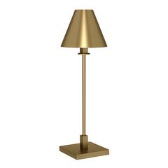 Clement 28" Tall Table Lamp with Metal Shade in Brass/Brass