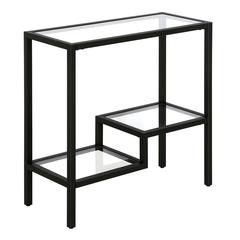 Lovett 24'' Wide Rectangular Side Table in Blackened Bronze