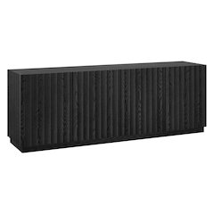 Marion Rectangular Fluted TV Stand for TV's up to 75" in Black Grain