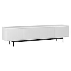 Whitman Rectangular TV Stand for TV's up to 85" in White