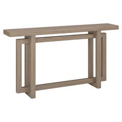 Breslow 55" Wide Rectangular Console Table in Antiqued Gray Oak