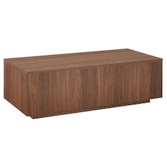 Paxton 48" Wide Rectangular Coffee Table in Satin Walnut