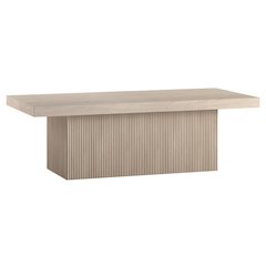 Torren 48" Wide Rectangular Coffee Table in Alder White