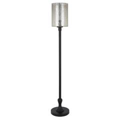 Numit 68.75" Tall Floor Lamp with Glass Shade in Blackened Bronze/Mercury Glass