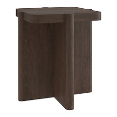 Henn&Hart 20" Modern Square End Table, Side Table , Nightstand with X-Base for