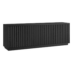 Bourne Rectangular Fluted TV Stand for TV's up to 75" in Black Grain