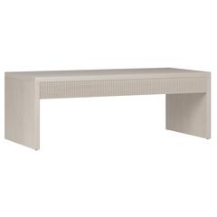 Lawrence 48" Wide Rectangular Coffee Table in Alder White