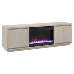 Presque Rectangular TV Stand with 26" Crystal Fireplace for TV's up to 75"