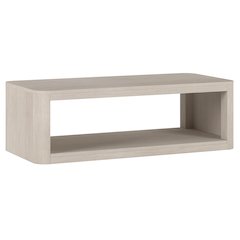 Kellan 47" Wide Rectangular Coffee Table in Alder White