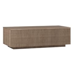 Reyes 48" Wide Rectangular Coffee Table in Antiqued Gray Oak