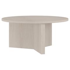 Anders 36" Wide Round Coffee Table in Alder White