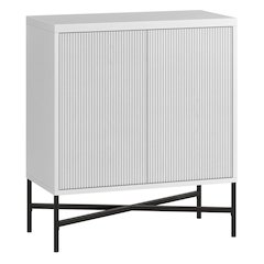 Henn&Hart 28" Fluted Accent Cabinet, Ribbed Modern Sideboard Buffet Cabinet