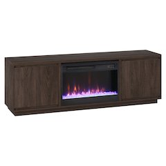Presque Rectangular TV Stand with 26" Crystal Fireplace for TV's up to 75"