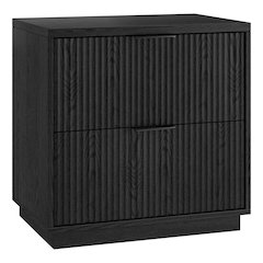 Yarden 24" Wide Rectangular Nightstand in Black Grain