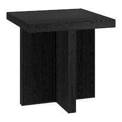 Boden 22" Wide Square Side Table in Black Grain