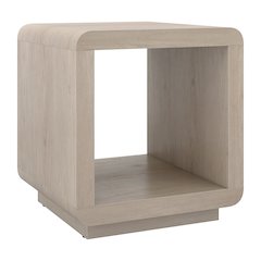 Henn&Hart 20" Modern Square End Table, Side Table, Nightstand with Plinth Base