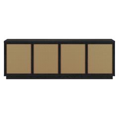 Pryce Rectangular TV Stand for TV's up to 78" in Black Grain