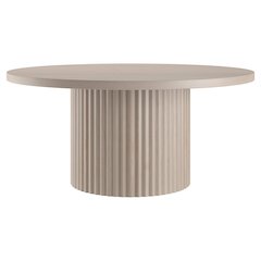 Rollan 32" Wide Round Coffee Table in Alder White