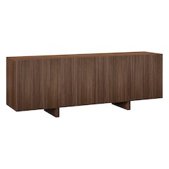 Henn&Hart Fluted TV Stand for TVs up to 75'' with 4 Ribbed Doors, 3 Storage