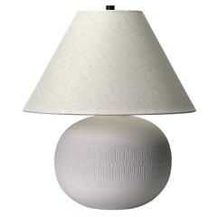 Willa 18" Tall Textured Ceramic Table Lamp with Fabric Shade in Cream/White