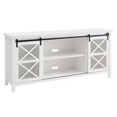 Clementine Rectangular TV Stand for TV's up to 80" in White