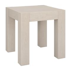 Langston 22" Wide Square Side Table in Alder White