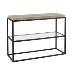Hector 42'' Wide Rectangular Console Table in Blackened Bronze