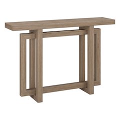 Breslow 44" Wide Rectangular Console Table in Antiqued Gray Oak