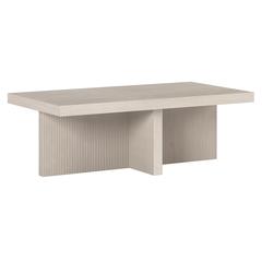 Holm 44" Wide Rectangular Coffee Table in Alder White