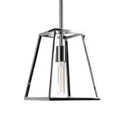 Rhom 8" Wide Open-Framed Pendant in Polished Nickel/No Shade