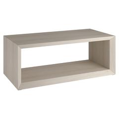 Osmond 48" Wide Rectangular Coffee Table in Alder White