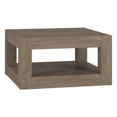 Hughes 32" Wide Square Coffee Table in Antiqued Gray Oak