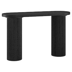 Henn&Hart 55" Wooden Rectangular Fluted Console Table, Ribbed Entryway Table