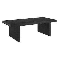 Soren 48" Wide Rectangular Coffee Table in Black Grain