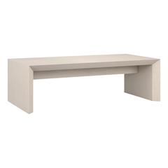 Oswin 48" Wide Rectangular Coffee Table in Alder White