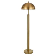 York 58" Tall Floor Lamp with Metal Shade in Brass/Brass